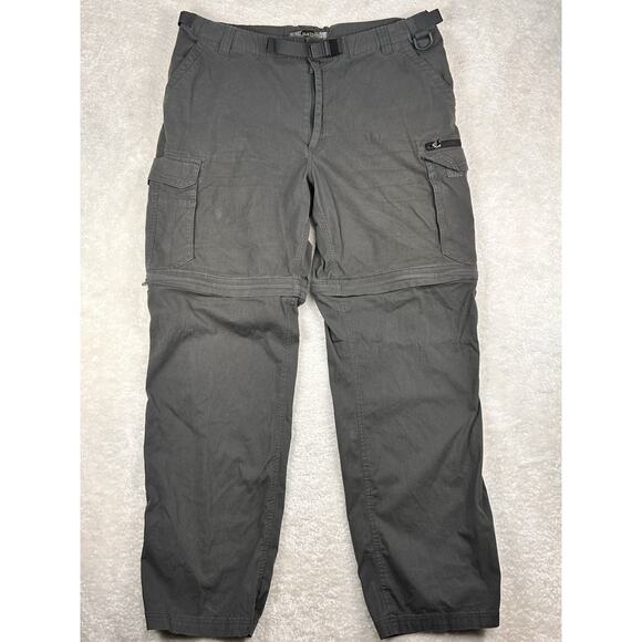 B.C. Clothing Utility Pants Mens XXLx34 Grey Convertible Tactical Zipper Shorts - Picture 1 of 8